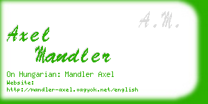 axel mandler business card